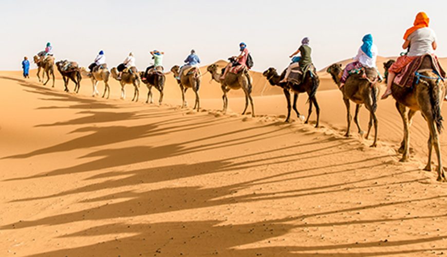 sunset camel ride in douz